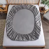 85% Cotton Bed Sheet with Elastic Band Replacement Fitted Bed Sheet Eur Mattress Protective Cover 135/140/160  Double Linens 3
