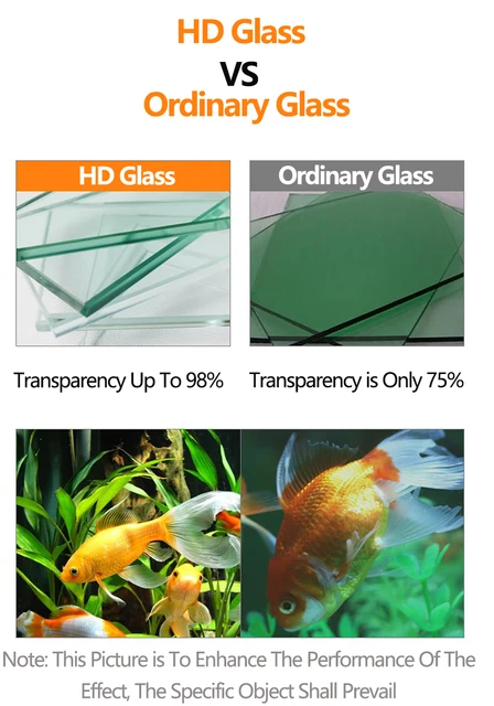 Acquario Curved Garden Big 16 Litri - Vetro High Quality Con Angoli Arrotondati | 35x20x23 Cm - Foto 5