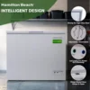 Beach HBFRF700-WHITE-COM, Chest Deep Freezer, 7 Cu. Ft. Capacity, Adjustable Thermostat-Removable Vinyl Coated Wire Bas 1