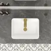 16" Rectangular Ceramic Vessel Bathroom Sink White Countertop Basin Above Counter Easy-to-Clean Durable Modern Style Ideal Small 3
