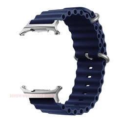 Colorful Ocean Silicone Sports Bracelet Replacement Strap - Watch 8 Classic 46mm (Midnight Blue)