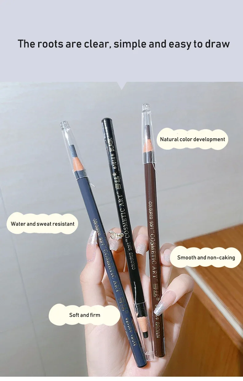 Waterproof Eyebrow Pencil Professional Long Lasting Microblading Pen_voghion.com