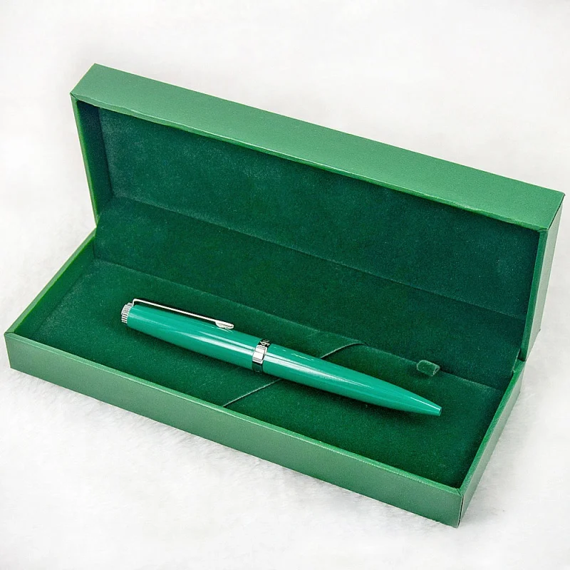 MBS Luxury Classic Gift Quality Ballpoint Pen Metal Green Spray Paint Office School Writing Stationery Smooth With Box Set