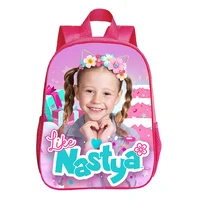 Pink Bag Like Nastya Print Backpack Kids Primary School Bag Nursery Girls Bookbag Kindergarten Bags Children Waterproof Rucksack 2