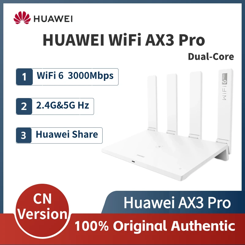 Nuova Versione Cinese Router Wifi Huawei Ax3 Pro Amplificatore Dual-Core Router Wireless 2.4 E 5G Wifi 6 + 3000Mbp Ripetitore Nfc Wi-Fi