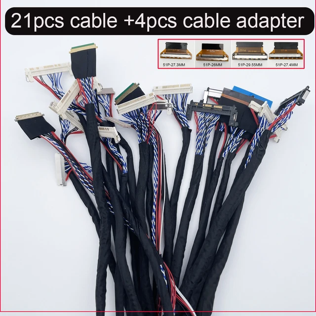 Replacement LVDS Flex Ribbon Cable Set(3) for LG TV Model