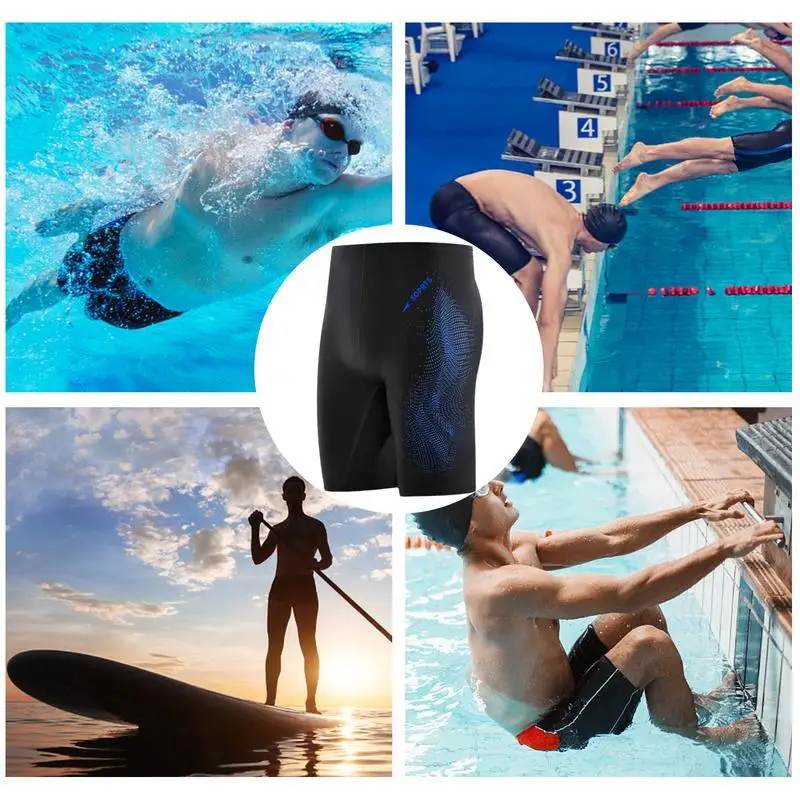 Men's Swim Jammers Adjustable Streamlined Compressed Pant Racing Briefs