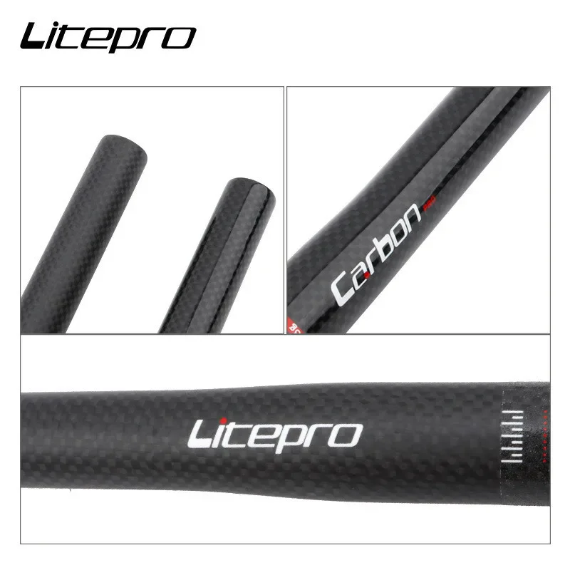 Folding bicycle carbon fiber handlebar 25.4x580mm for brompton carbon handle ultra-light folding Horizontal handlebar for dahon