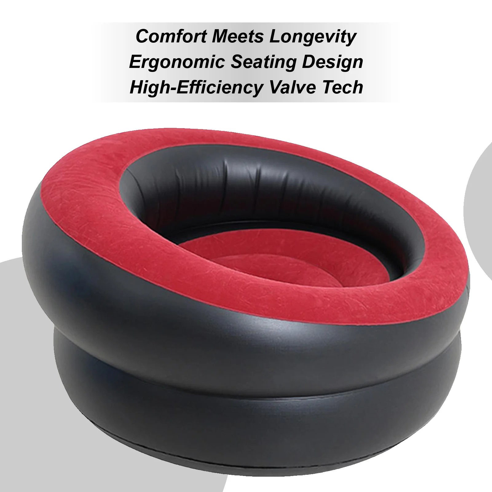Inflatable Sofa Chair Blow Up Chairs Lazy Sofa Textured Flocking ...