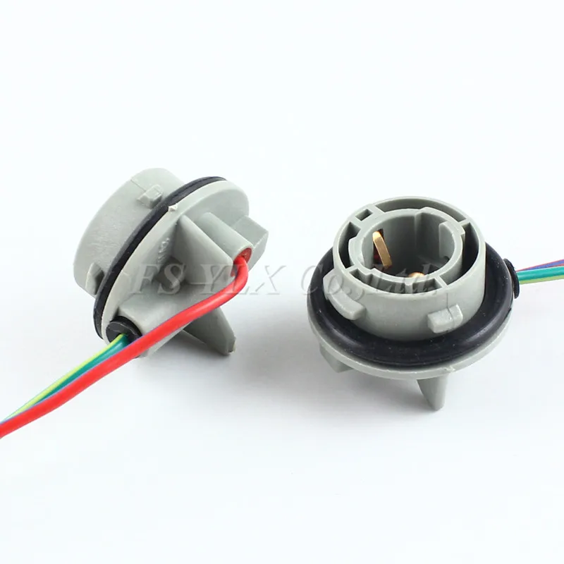 1156 7506 P21W BA15S LED Bulbs Socket Harness Plugs female holder adapter connector ba15s lamp bulb wire cables 2 x