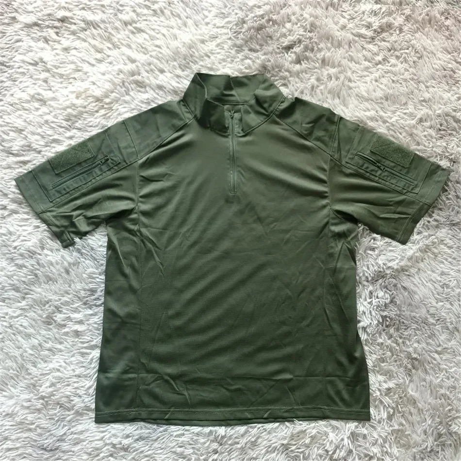 Summer Breathable Quick Drying Men's Tactical t shirt Outdoor Hiking Hunting Camping Half Sleeved Camouflage Multipocket T-shirt