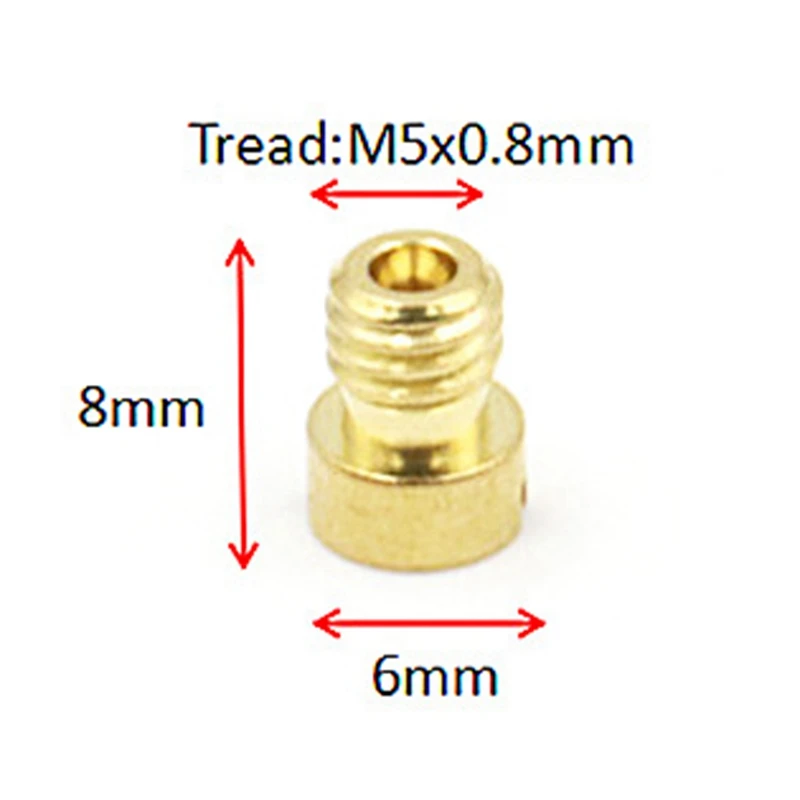 A82X-10PCS Suitable For The Main Spray Scooter Bucket PE24/26/27/30 Halma CG-125 Nibi Carburetor Measuring Hole Nozzle