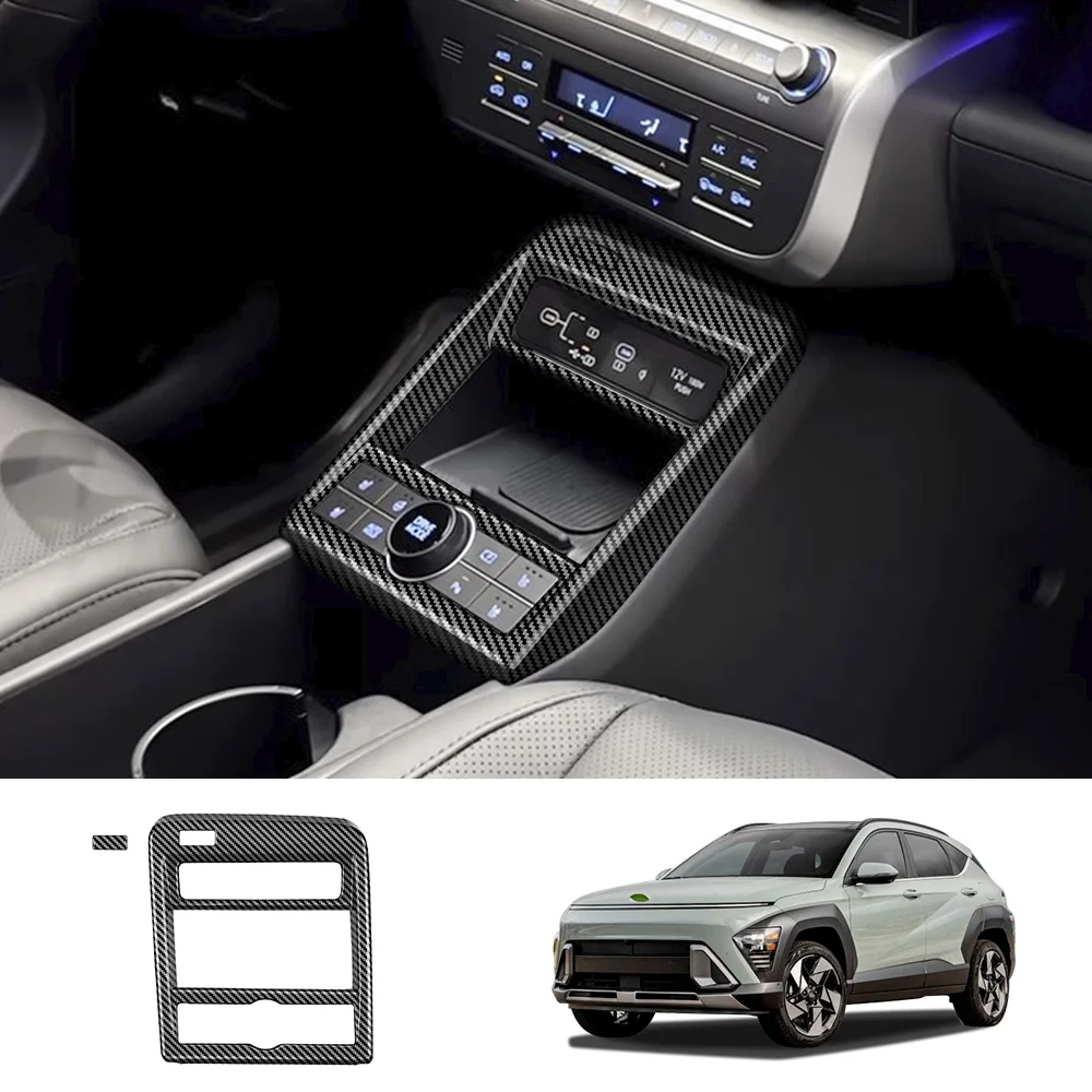 GAFAT Kompatibel mit Hyundai Kona SX2 EV Elektro 2024 2025 Mittelkonsole Aufbewahrungsbox, Kona SX2 Elektro ab 2023- Organizer Tray Neben dem Becherhalter [Nicht für Benzin&Hybrid] (Schwarz