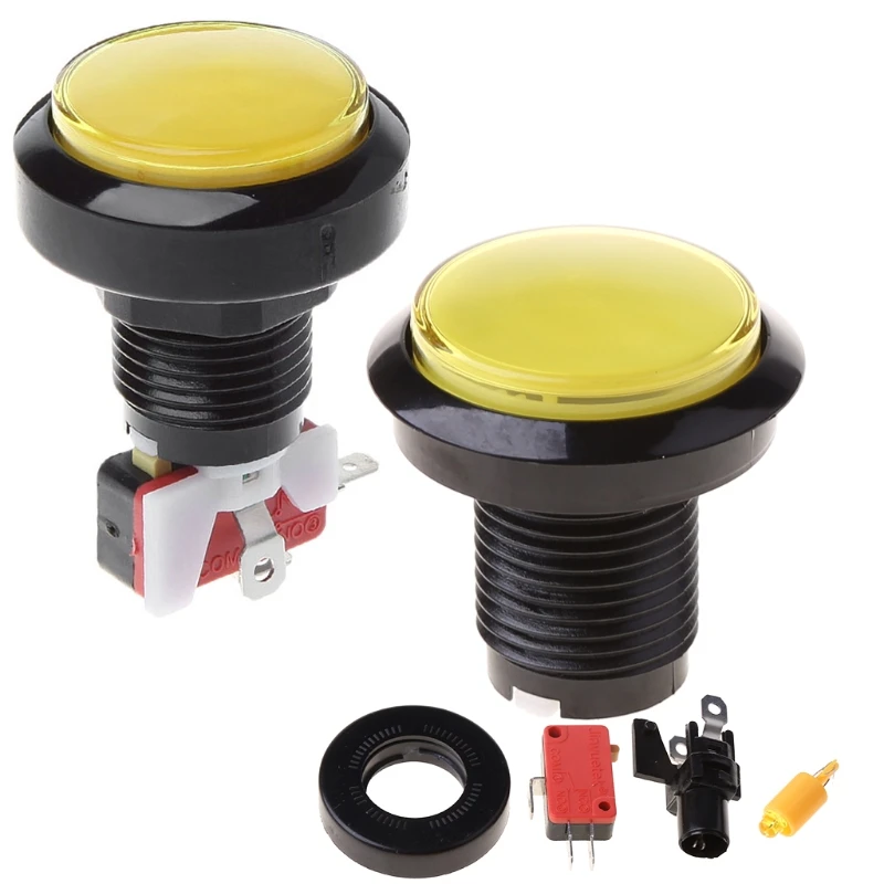 Pulsante Gioco Interruttore A Pulsante Illuminato A Led Da 45 Mm Forma Rotonda 12V Con Microinterruttore Per Arcade
