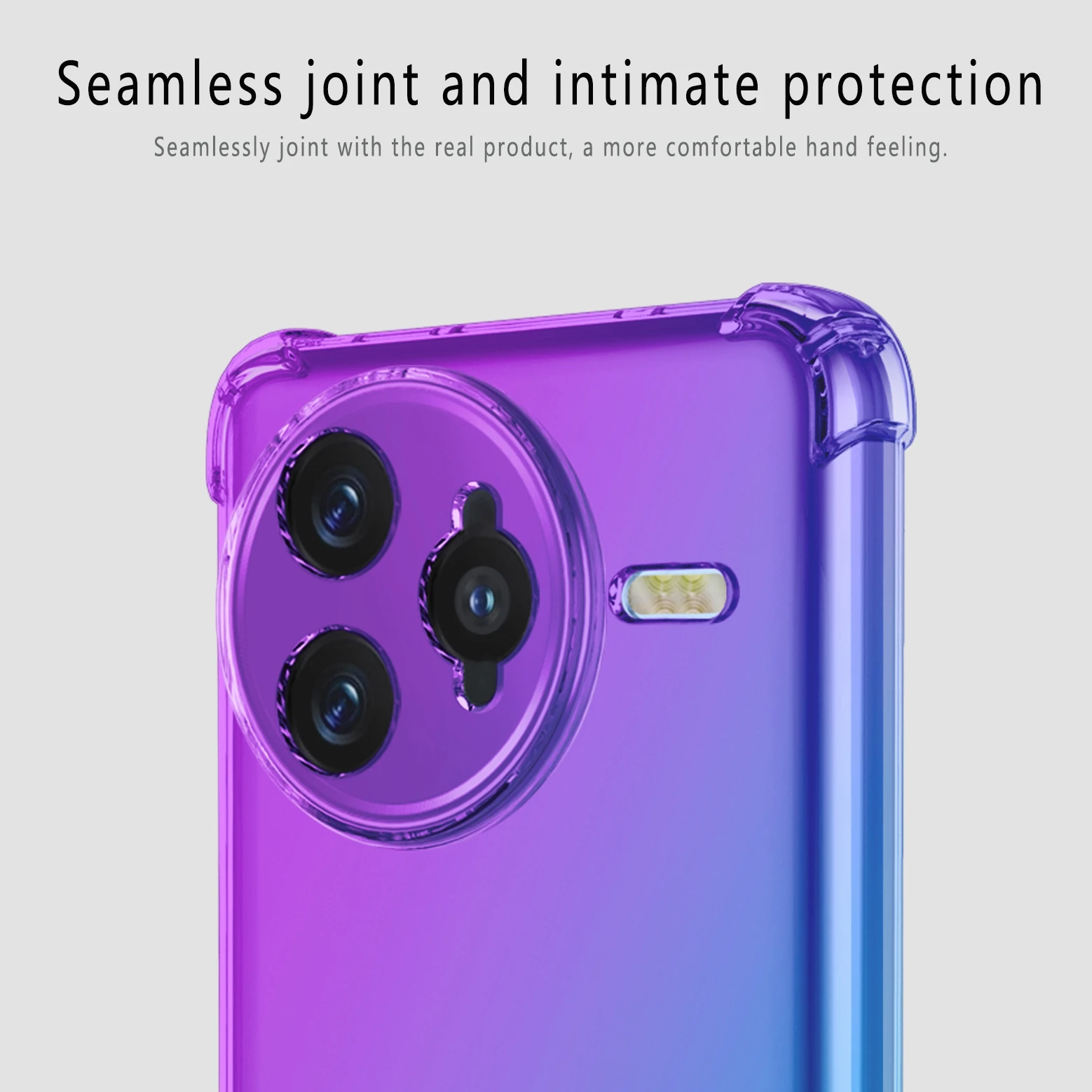Gradient Airbag TPU Shockproof Protective Case Cover