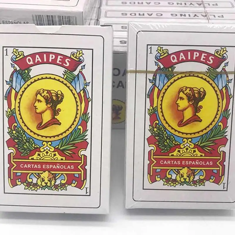 Fun Spanish Poker Game Card Spanish Playing Cards Waterproof 50 Cards Deck Family Party Board Game Magic Card Party Play