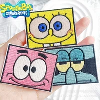 Anime Sponge-Bobs Embroidery Ironing Clothing Thermoadhesive Sewing Cartoon bag DIY decorative patch subsidy paste self Applique 1