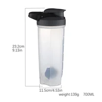 Bouteilles Shaker de 28 oz pour shakes protéinés, tasses Shaker avec fouet mélangeur à bille, bouteille Shaker avec poignée, voyage à emporter 5