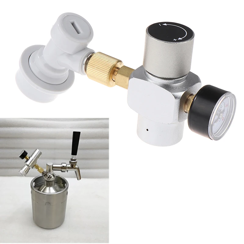 Beer Keg Charger CO2 Dispenser, 0-60 PSI Mini Keg Regulator