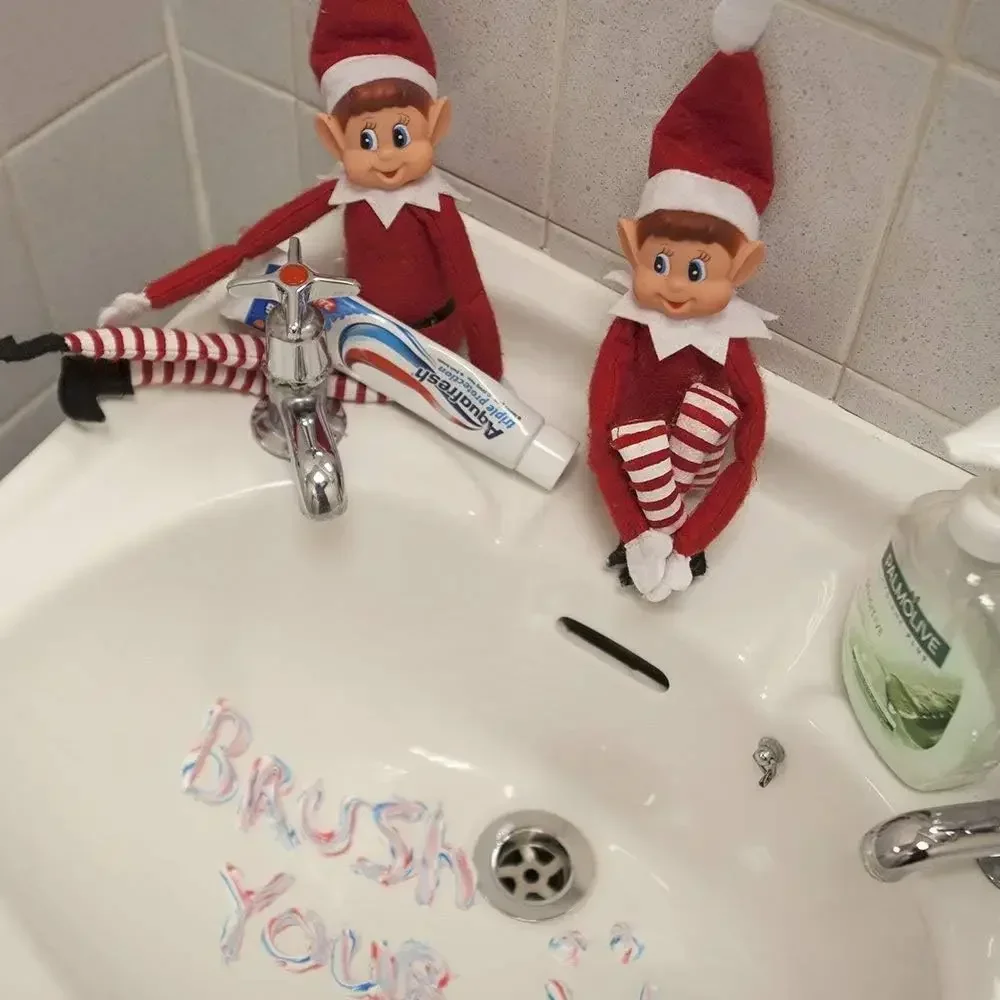 Shelf Elf Holiday Elf Guardian Christmas Home Decoration Gift for Kids artificial Doll Red christmas decorations