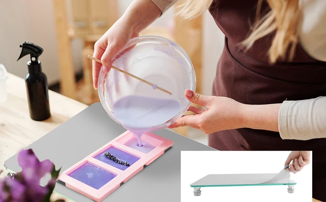Adjustable Glass Leveling Table for Epoxy Resin & Art Job,16''x 12'',4 Anti  Slip Base Foot,Acrylic Pouring Tool - AliExpress
