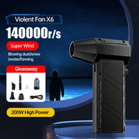 X6 Turbo Jet Fan 140000RPM Air blower Handheld Duct Fan Brushless Motor Jetdry 53M/S Portable Type-C Charging Car Cleaning Dryer 1