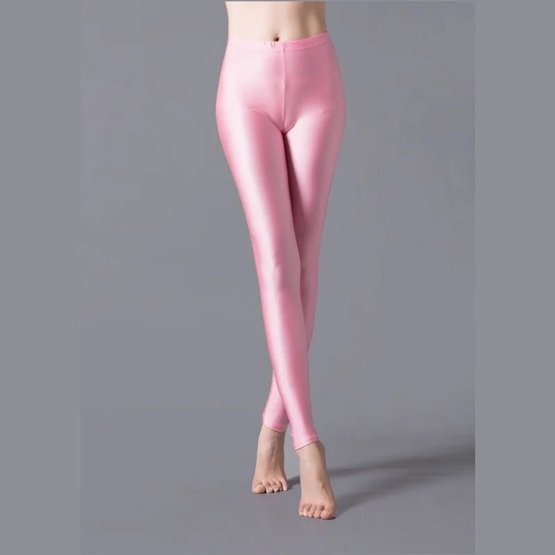 High Elastic Shiny Skinny Leggings – Plus Size Sexy & Skin-Friendly Yoga Pants