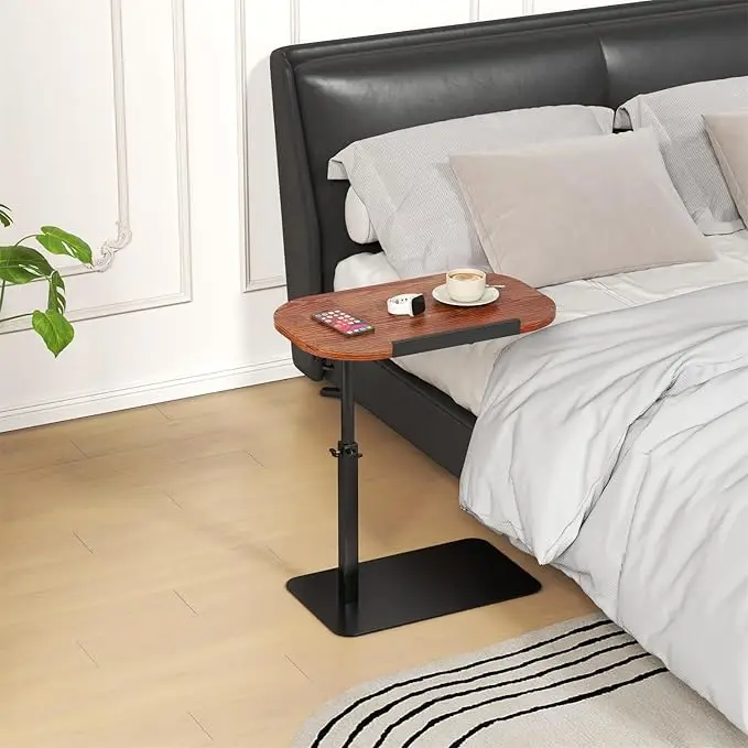 Minimalist Height Adjustable End Table, Side Table Sofa Tray for Couch 360&deg; Swivel Laptop Stand ,for Couch Bedside Hospital