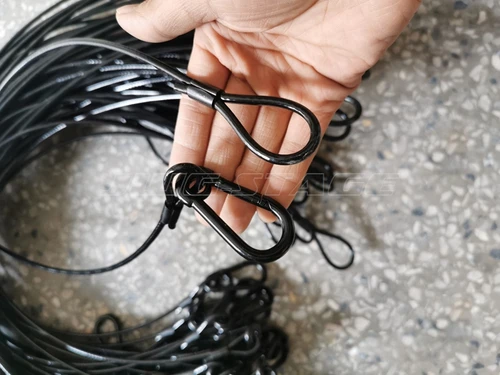 안전 강철 잠금 와이어 안전 로프 잠금 케이블, LED 파 라이트 듀티 퀵릴리즈 핀, 유연한 얇은, 3mm * 70cm, 로트당 10 개 4