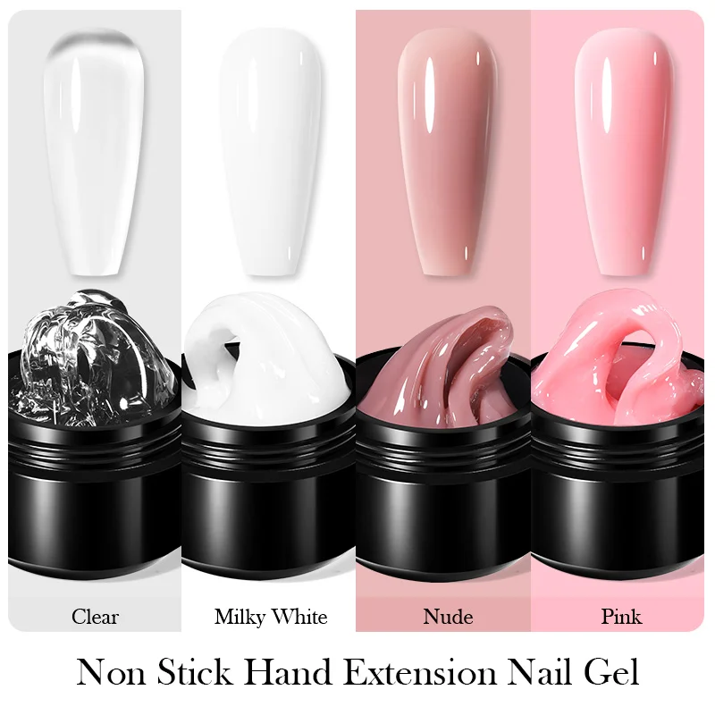 BORN PRETTY 15ml Clear Non Stick Hand Extension Gel Nail Polish 3D Multigel Carved Solid Gel For Nail Painting Carving Tools 3