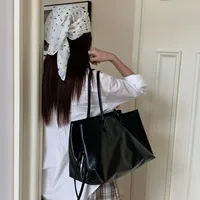 Sacs à main pour femmes, grande capacité, sac à bandoulière en cuir PU pour dames, sacs fourre-tout de grande taille, design de marque, sac de bureau pour les trajets quotidiens, Bolsa 3