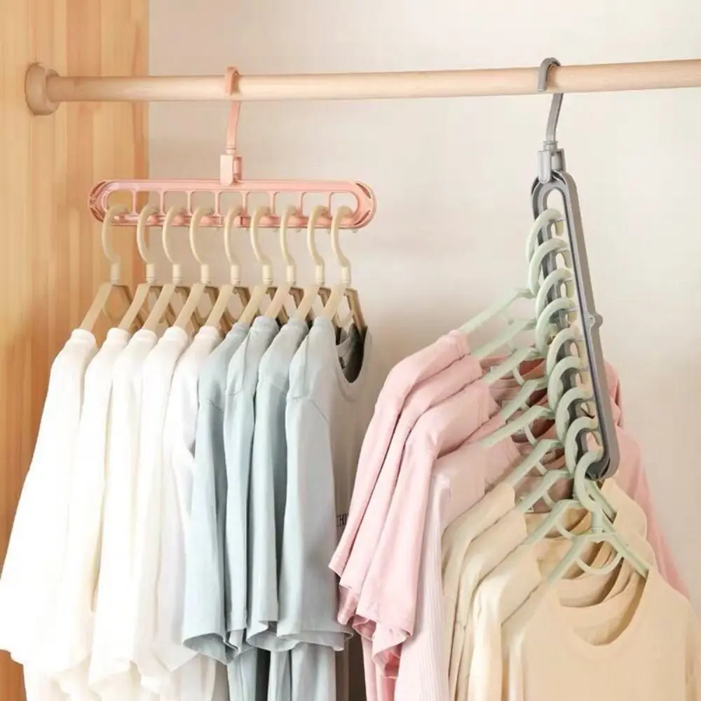 Space Saving 9 Hole Wardrobe Storage Rack