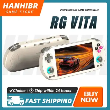 ANBERNIC RG VITA Console di Gioco Portatile Android 12, Schermo Touch IPS, Batteria 5000mAh, Lettore di Videogiochi, Streaming Online, Multiplayer