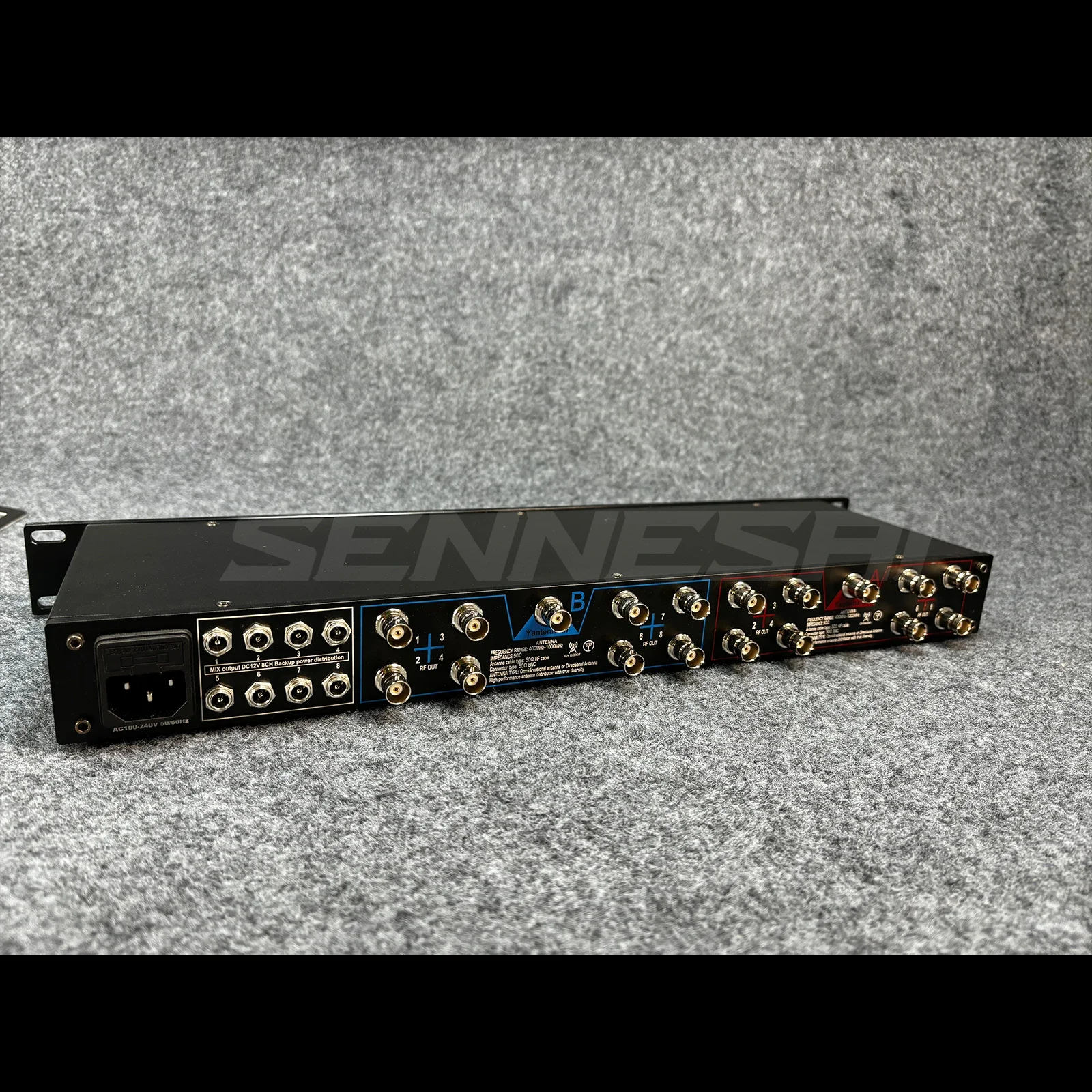 UA80 UHF 안테나 디스트리뷰터 시스템, RF 신호 부스터, 지향성 BNC-BNC 동축 케이블, 무선 마이크용 16 채널, 460-970MHz