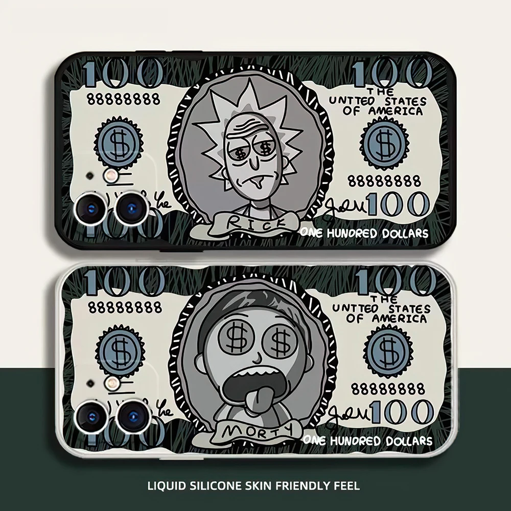 r-ick and mort Protect For iPhone 11 12 13 Pro MAX 6 6S 7 8 Plus 12 13 Mini X XS XR SE2020 Silicone Funny Phone Case Cover Funda