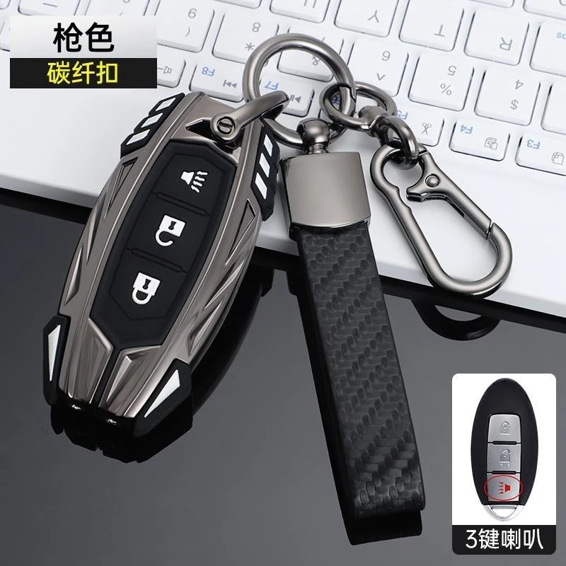 HIBEYO Custodia intelligente per chiave auto, adatta per Nissan, cover in morbido silicone TPU, per Nissan J10 Sylphy X-Trail 370Z GTR Patrol CIMA accessorio per chiave radiocomandata rosa verde