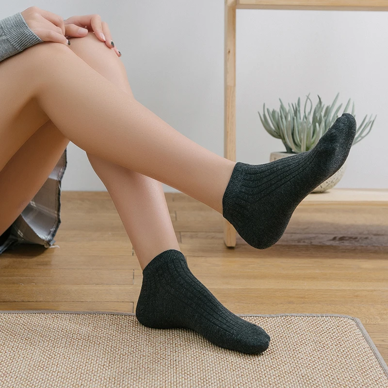 5 par/lot Sommar Casual Söt Dammode Kortrandig Andas Bekväm Trendig Ankelstrumpor Set_voghion.com