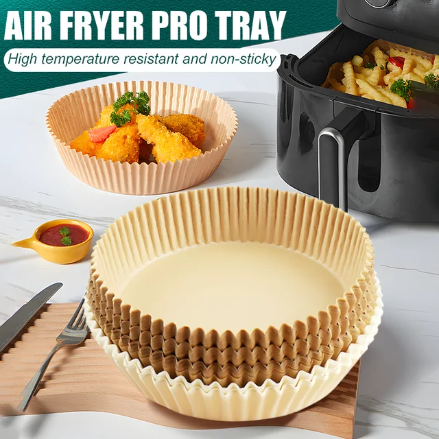 Air Fryer Disposable Aluminum Foil Liners, 20PCS Non-stick Air Fryer Liner  Oil-proof, Water-proof, Food Grade Cookware for Baking Roasting Frying