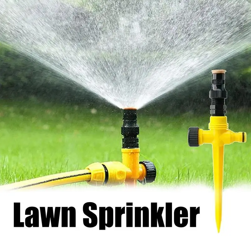 

360 Degree Rotating Jet Sprinklers For Garden Lawn Adjustable Spiked Rocker Impact Sprinkler Lawn Irrigation Watering Nozzle