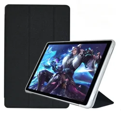 Versatile 12-Inch Tablet Trifold Stand Cover with Premium PU Leather and Soft TPU Back for T60Ai 2025 (Black)