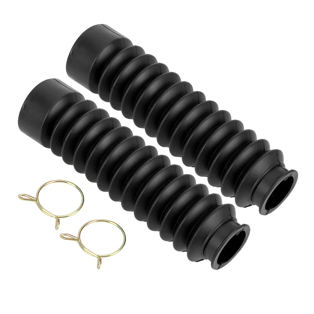 Motorcycle Protectors Motorcycle Dust Proof Sleeve Protector Damping Rubber 2Pcs Front Fork Shock Absorber Dust Cover Gaiters Gators Boots Universal