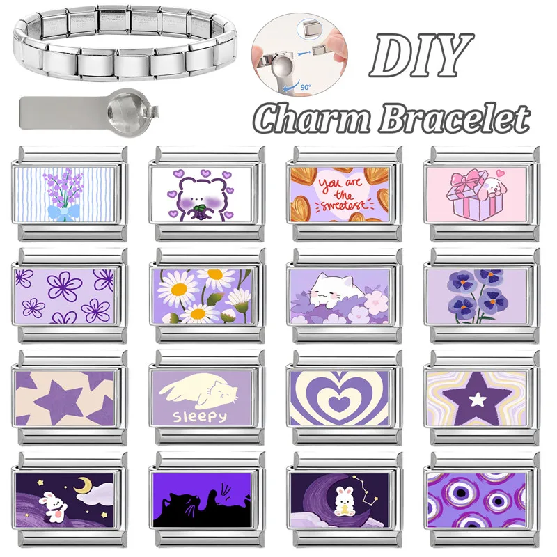 Charm Link Fashion Jewelry Stainless Steel Bracelet DIY