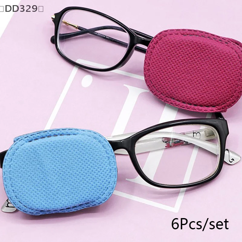〔DD329〕 6Pcs Eye Patch Amblyopia Eyeglasses Patches Kid Strabismus Treatment Vision Care Universal Single Eye Patch