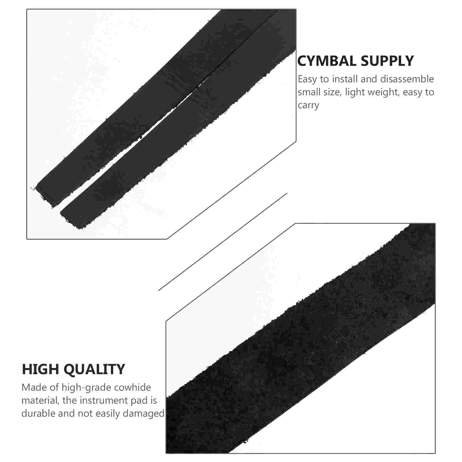 Cymbal Sound Hole Belt Pads Portable Accessory Watch Straps Black Cowhide Supply