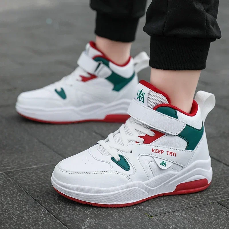 2025 Scarpe da ginnastica per bambini autunnali Scarpe da ragazzo Scarpe da skateboard alte per ragazze Scarpe da tennis sportive da passeggio per bambini Scarpe da bambino per bambini - immagine 5