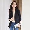 High-End Coffee Suit Jacket Ladies Blazer Tops 2024 New Spring Autumn Leisure Coat 1 Button Slim Suit Coat Casaco Feminino 5