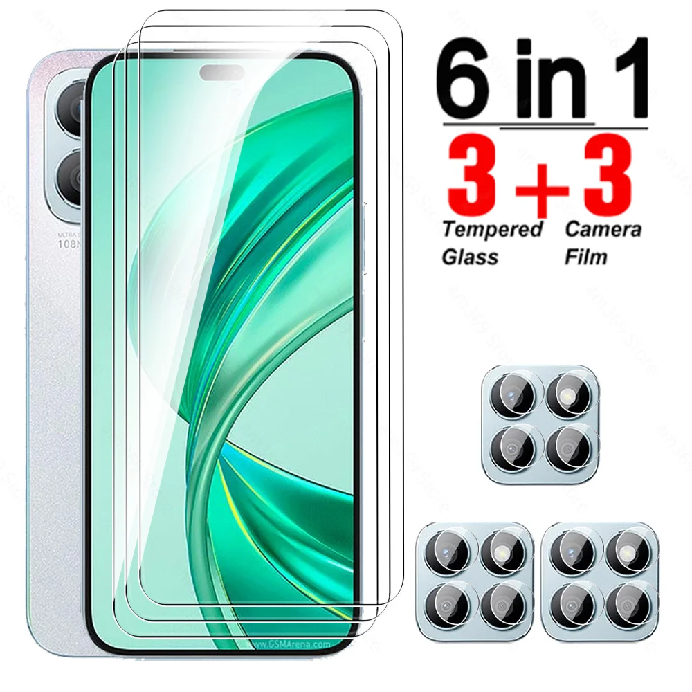

6in1 Tempered Glass For Honor X8b 4G Screen Protector Cover Lens Film On Honer X 8 X8 B X 8b HonorX8b 2024 6.7inch LLY-LX1 Glass