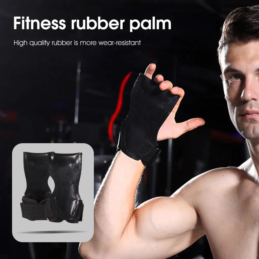 1 Pair Weightlifting Training Gloves for Men Women Fitness Sports Body Building Gymnastics Gym Hand Wrist Palm Protector Gloves 2