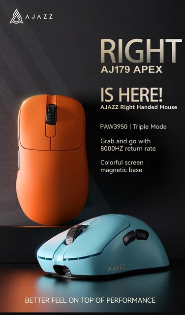 AJAZZ AJ179 Apex ゲーミングワイヤレスマウス PAW3395 RGB 充電