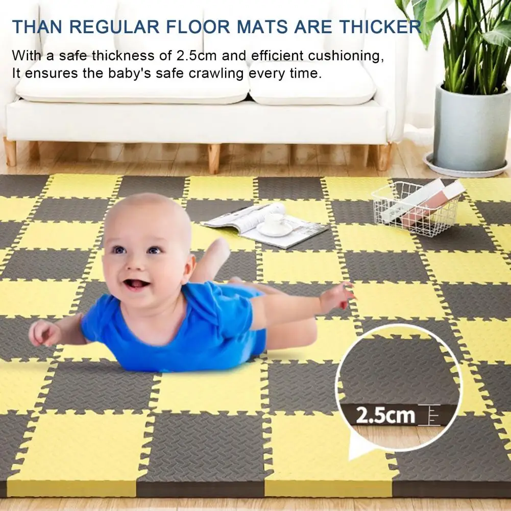 Home Yoga Mat High Density Eva Foam Floor Tiles for Home Gym Fitness Exercise 12pcs Extra Thick Yoga Mat Cushion Workout